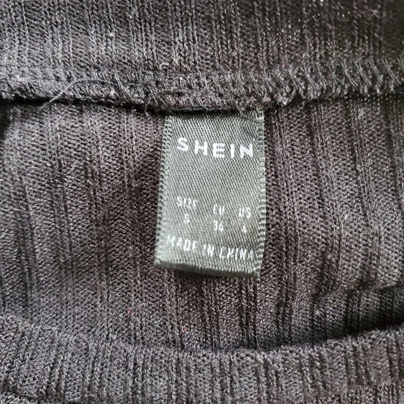 SHEIN Colorblock Ribbed Knit Boxy T-Shirt | Size S - Picture 6 of 8